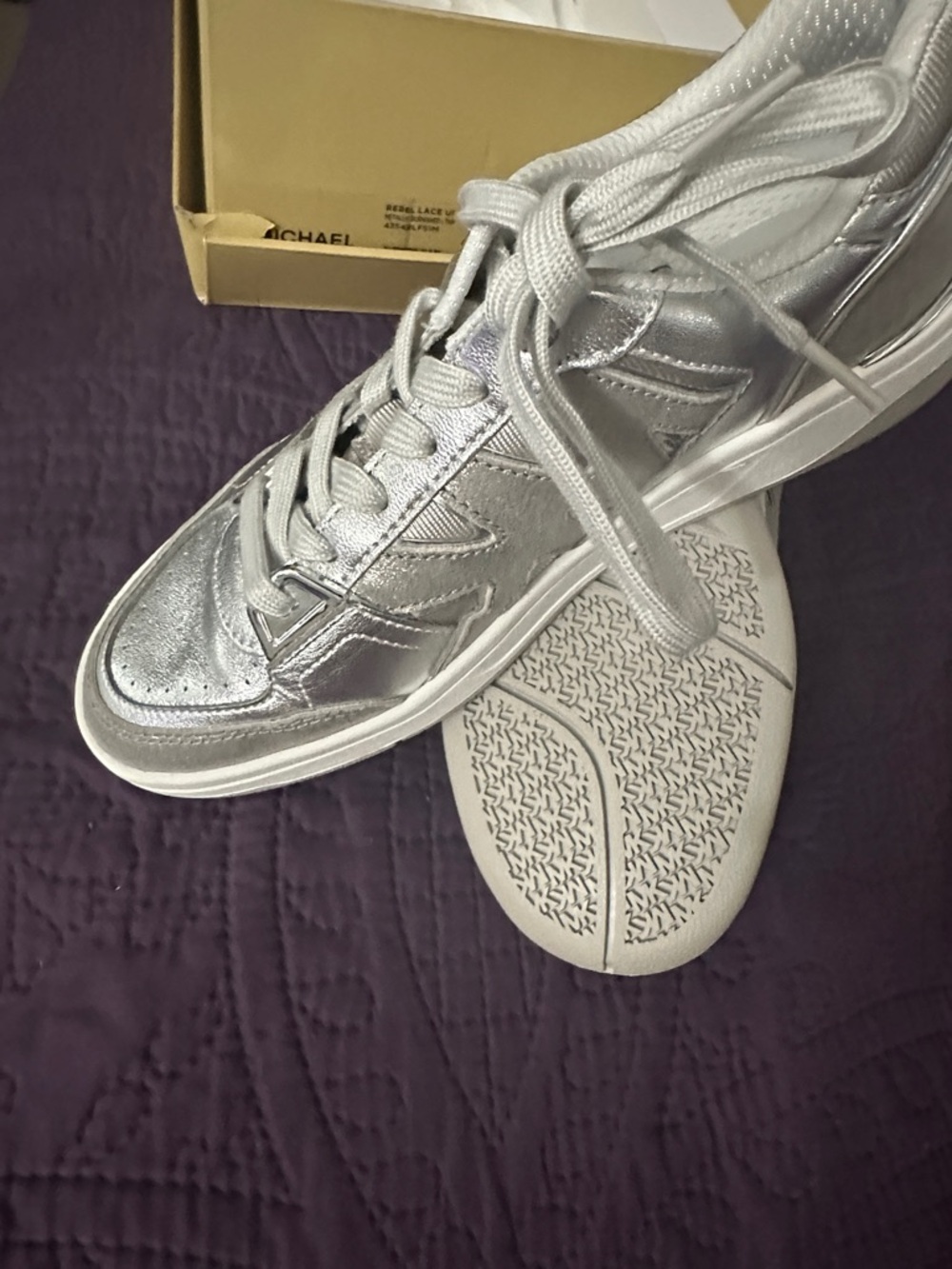 MICHAEL Michael Kors Silver Athletic Shoes
